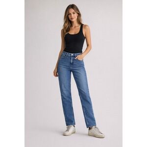 Faherty Jeans Women Sz 27 Medium Wash Stretchy Comfortable Mid Rise